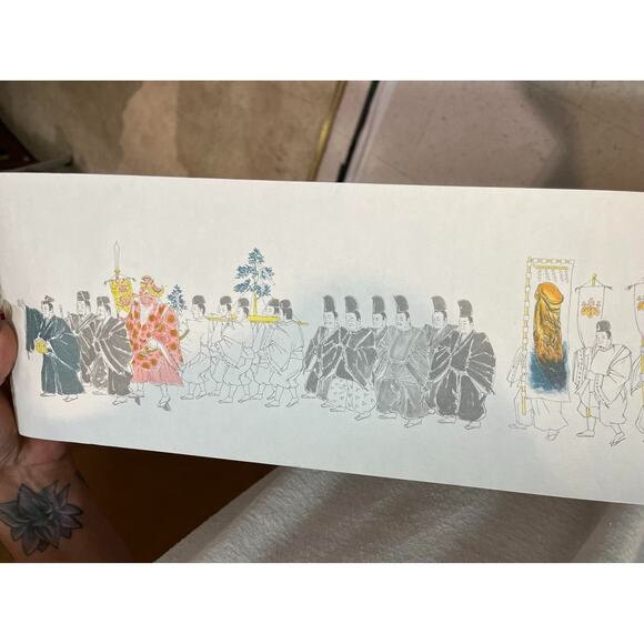 Japanese Scroll of Temple Procession for Fertility? Original Box - Picture 2 of 6